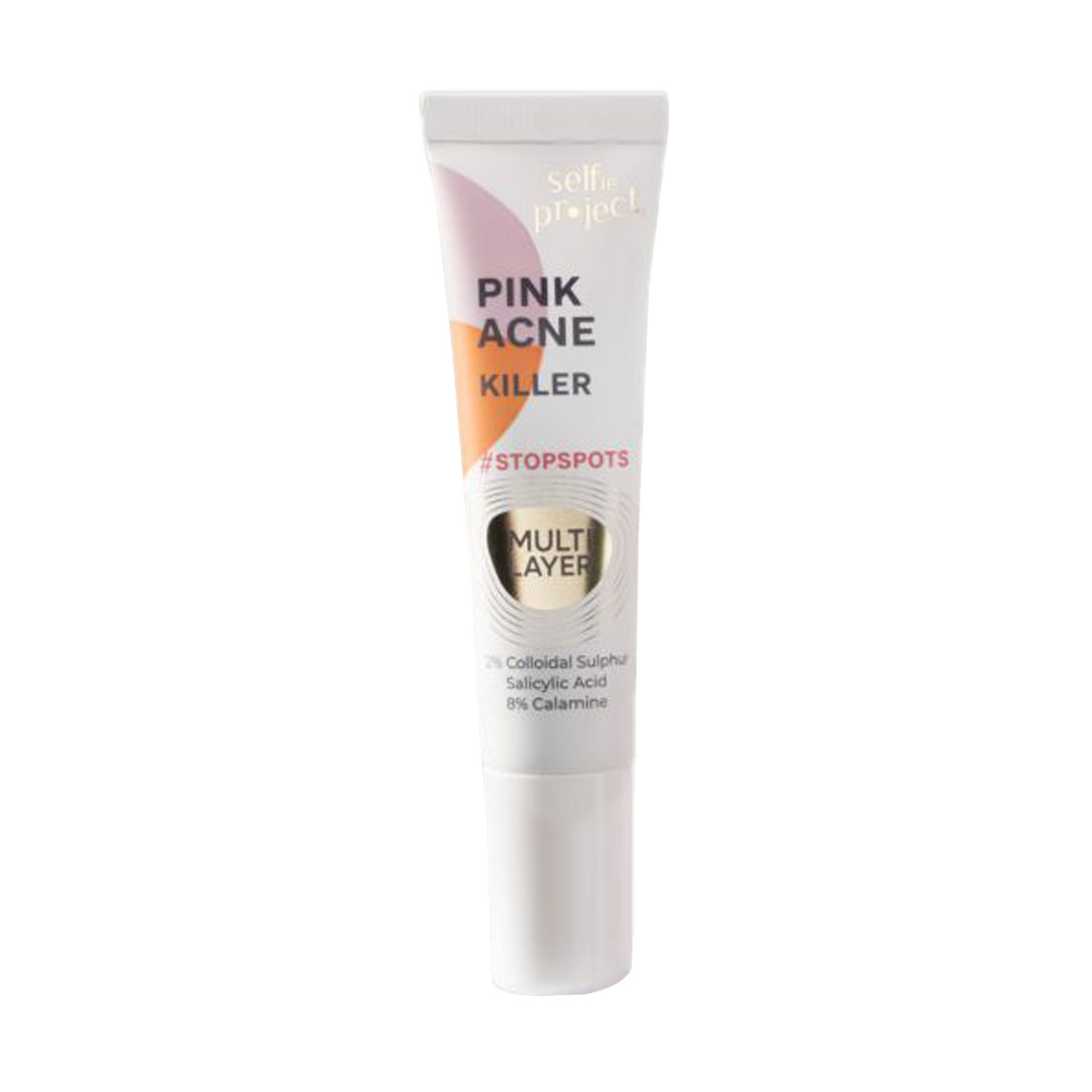 Точковий крем для обличчя Selfie Project StopSpots Pink Acne Killer проти недоліків, з колоїдною сіркою, саліциловою кислотою та каламіном, 15 мл